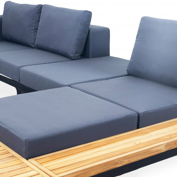 Loungegrupp fr trdgrden | Teak och aluminium | Lyfco Bjrkskr
