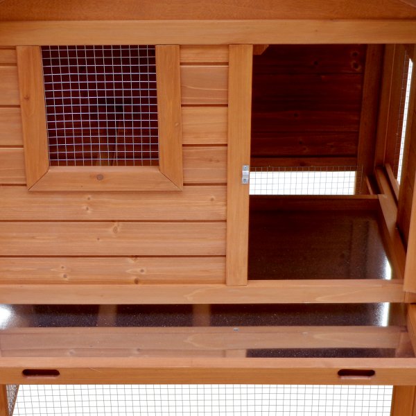 Stort hönshus med hönsgård | Lättstädat | Färdig byggsats | 2x0,7x1,1m Stort hönshus med hönsgård | Lättstädat | Färdig byggsats | 2x0,7x1,1m