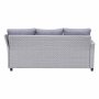 Loungegrupp h�rnsoffa med bord gr� � modern utegrupp i konstrotting | Stenvik
