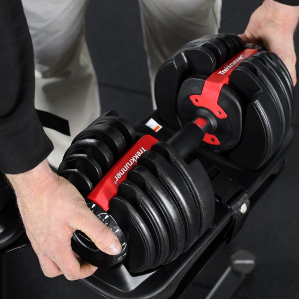 Justerbar hantel 2,5-24kg | 15 viktnivåer | Trekkrunner Justerbar hantel 2,5-24kg | 15 viktnivåer | Trekkrunner