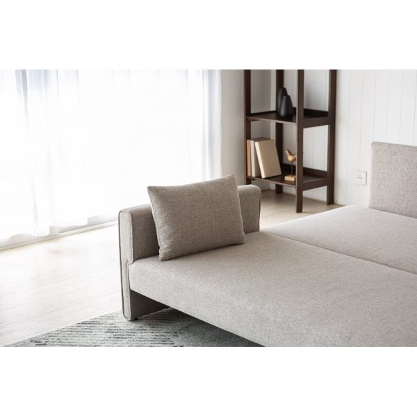 B�ddsoffa 3-sits | B�ddfunktion, beige tyg & modern design | Bella