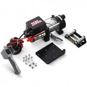Elektrisk vinsch 12V för ATV, båttrailer, mm | Dragkapacitet 1134kg Elektrisk vinsch 12V för ATV, båttrailer, mm | Dragkapacitet 1134kg