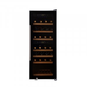 Vinkyl för 38 flaskor | 110 liter | Dual zone med glasdörr & touchkontroll Vinkyl för 38 flaskor | 110 liter | Dual zone med glasdörr & touchkontroll