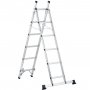 1 Hopfällbar A-stege | 2,57 m - 6 steg | Aluminium