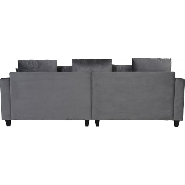 Soffa 3-sits | Kallskum, avtagbar klädsel & sammetsliknande tyg | Brandy Mörkgrå Soffa 3-sits | Kallskum, avtagbar klädsel & sammetsliknande tyg | Brandy Mörkgrå