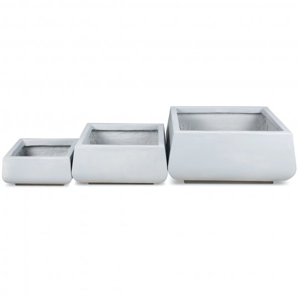 Fiberarmerade utekrukor | 3-pack | Ljusgr