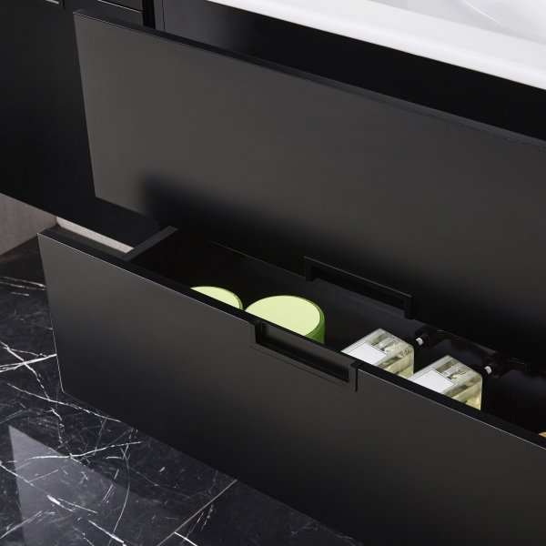 Badrumspaket | Kommod & sidoskp i tlig MDF | LED-spegel