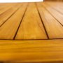 Rund trdgrdsgrupp i teak / rostfritt stl | Bord & 6 positionsstolar