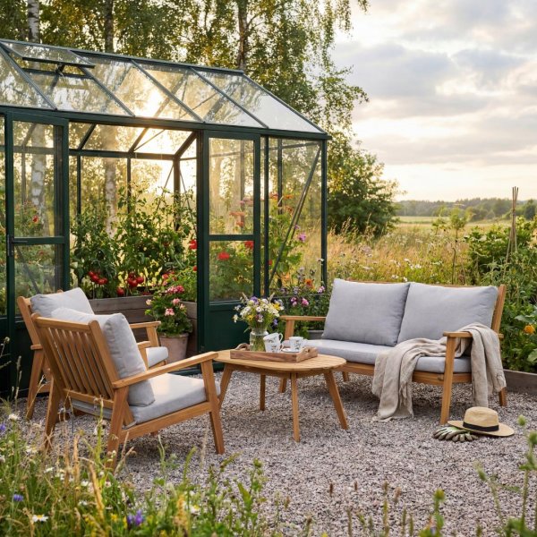 Elegant loungeset i tr� | Akacia | Loungegrupp utomhus | Gr�