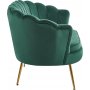 Soffa 2-sits | Sammet, vågformat ryggstöd & mässingsdetaljer | Kingsley Grön Soffa 2-sits | Sammet, vågformat ryggstöd & mässingsdetaljer | Kingsley Grön