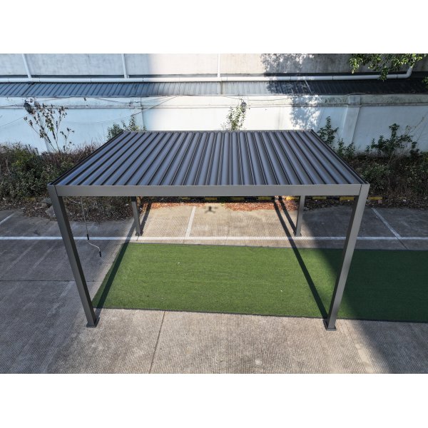 Pergola 4x3 | 100% Aluminium | Gr� pergola f�r uteplats & tr�dg�rd