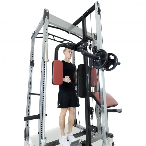 Skivstångsställning med träningsbänk Skivstångsställning med träningsbänk