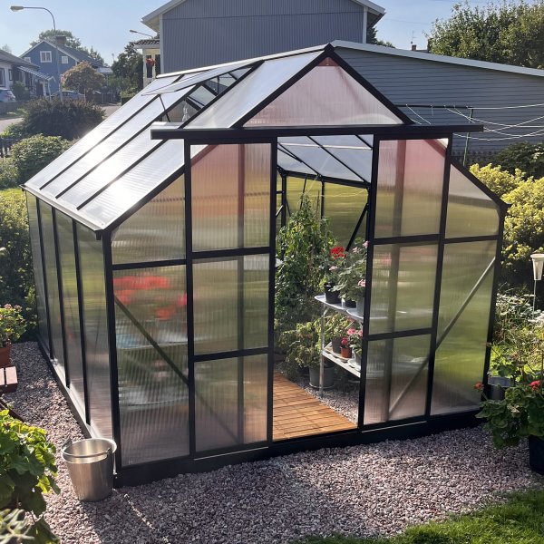 Växthus 7,2m² | 6mm Kanalplast | Hög odlingshöjd Växthus 7,2m² | 6mm Kanalplast | Hög odlingshöjd