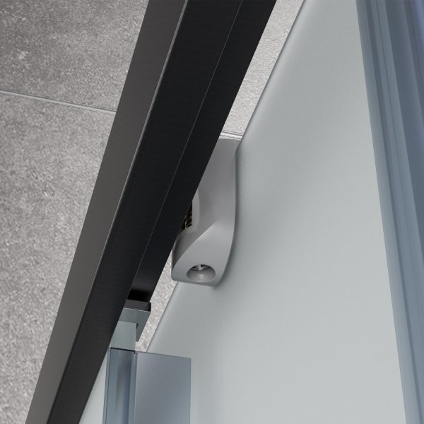 Komplett duschkabin med regndusch | Svart