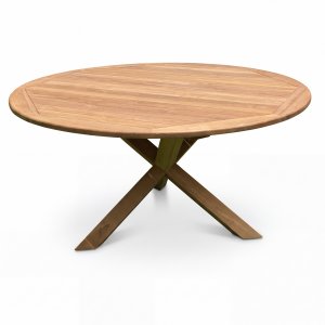 Saltö Matbord Ø150 cm i Massiv Teak | Runt Utebord Saltö Matbord Ø150 cm i Massiv Teak | Runt Utebord