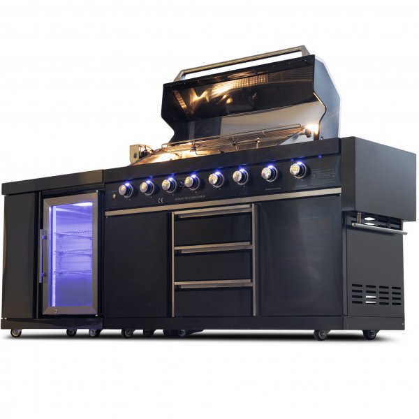 Rostfri gasolgrill/utekk | Varmluftsfunktion | New Orleans Blackline