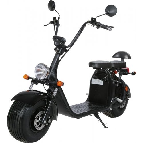 Elscooter 1500W 60V 12Ah batteri Upp till 45 km/h Moped klass 1 registrerbar Avtagbart batteri & LCD-display