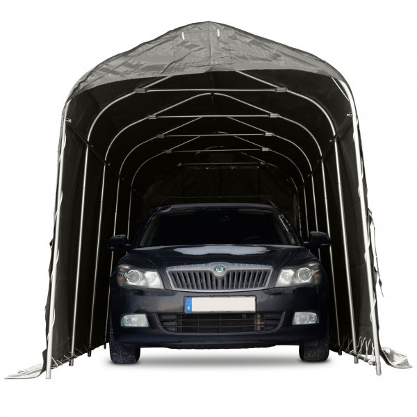 Garagetält 2,4x6m | 14,4m² - 500g/m² | PVC - Grå Garagetält 2,4x6m | 14,4m² - 500g/m² | PVC - Grå