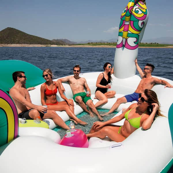 Gigantisk flytande enh�rning f�r 6 personer - 6x4 meter