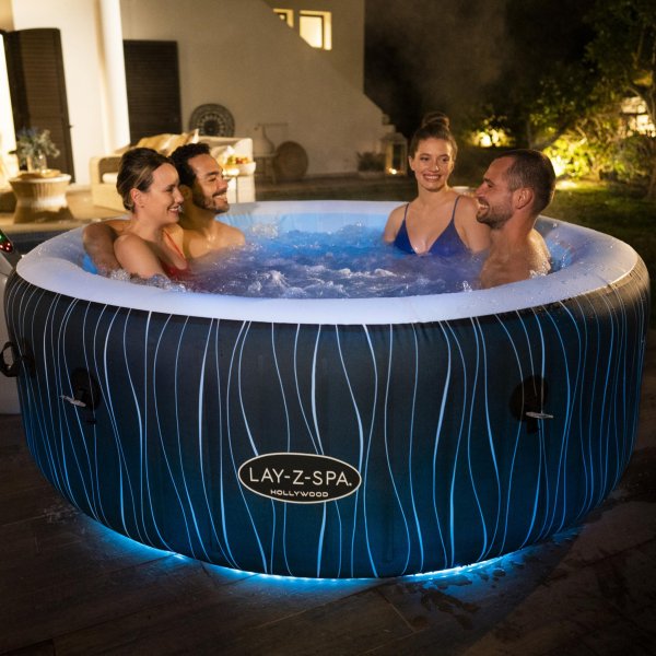 Lay-Z Spa Hollywood Airjet | Bestway uppblåsbart spabad 4-6 personer Lay-Z Spa Hollywood Airjet | Bestway uppblåsbart spabad 4-6 personer