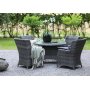 Matbord 110 cm | Gr konstrotting | Aluminium & glasskiva | Jacksonville