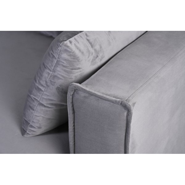 Soffa 3-sits | Kallskum, avtagbar klädsel & sammetsliknande tyg | Brandy Mörkgrå Soffa 3-sits | Kallskum, avtagbar klädsel & sammetsliknande tyg | Brandy Mörkgrå