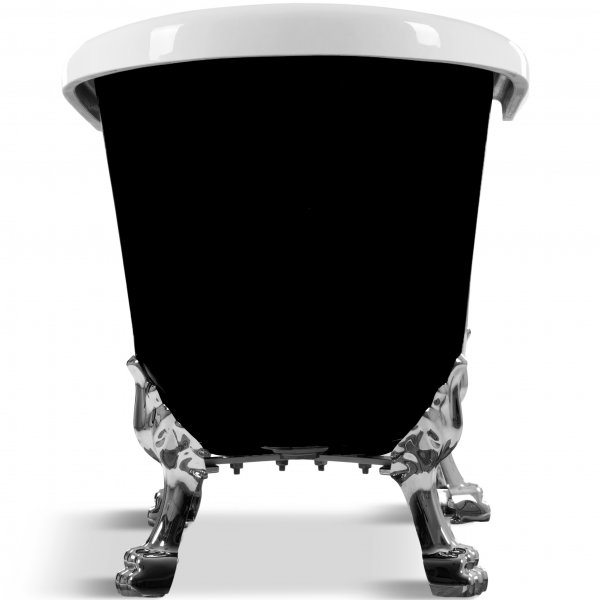 Badkar med tassar 153cm | Frist�ende | Lyxig design | Svart