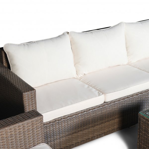 Loungegrupp utemöbler | Brun konstrotting | Huvudskär Loungegrupp utemöbler | Brun konstrotting | Huvudskär