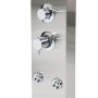 Duschpanel med massage-jets | Borstat rostfritt st�l