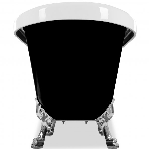 Badkar med tassar 153cm | Frist�ende | Lyxig design | Svart