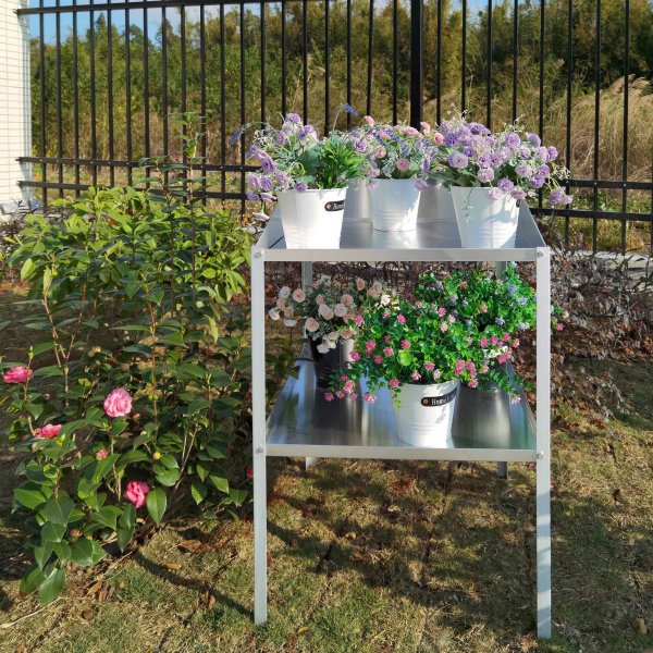 Växthushylla med två nivåer | Aluminium Växthushylla med två nivåer | Aluminium