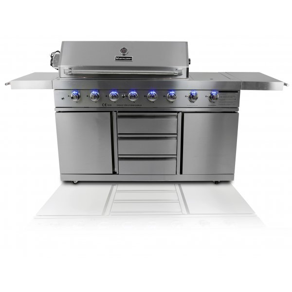 Stor rostfri gasolgrill/utekk med varmluftsfunktion | New Orleans