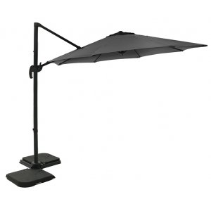 Hängparasoll med vevfunktion | Ø350 cm | Mörkgrå Hängparasoll med vevfunktion | Ø350 cm | Mörkgrå