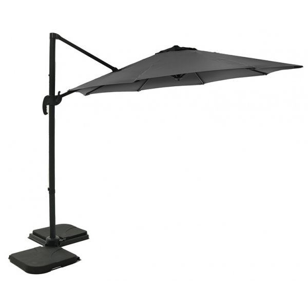 Hngparasoll med vevfunktion | 350 cm | Mrkgr