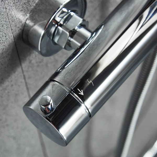 Takduschset komplett paket | Misty - Krom