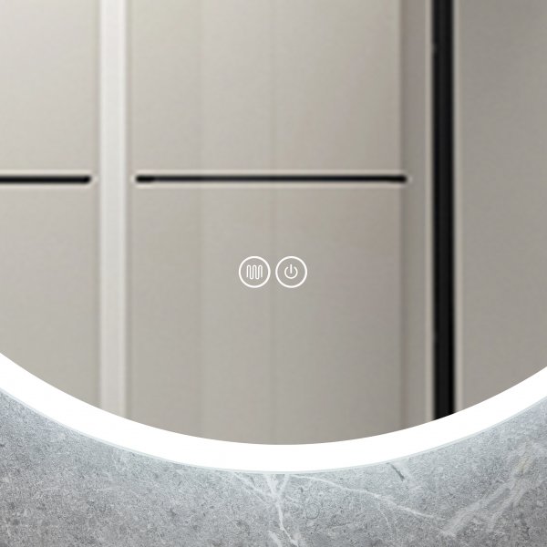 Rund badrumsspegel 120cm med LED-lyse | Anti-fog & touch-styrning Rund badrumsspegel 120cm med LED-lyse | Anti-fog & touch-styrning