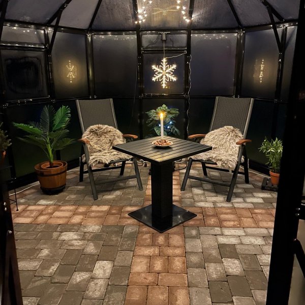 Orangeri och lusthus 12,6m² | Sexkantigt växthus | 4mm säkerhetsglas Orangeri och lusthus 12,6m² | Sexkantigt växthus | 4mm säkerhetsglas