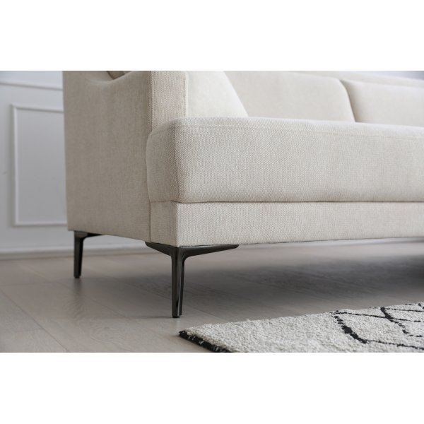 Soffa 3-sits | Eukalyptusträ, polyester & metallben | Hanna Soffa 3-sits | Eukalyptusträ, polyester & metallben | Hanna