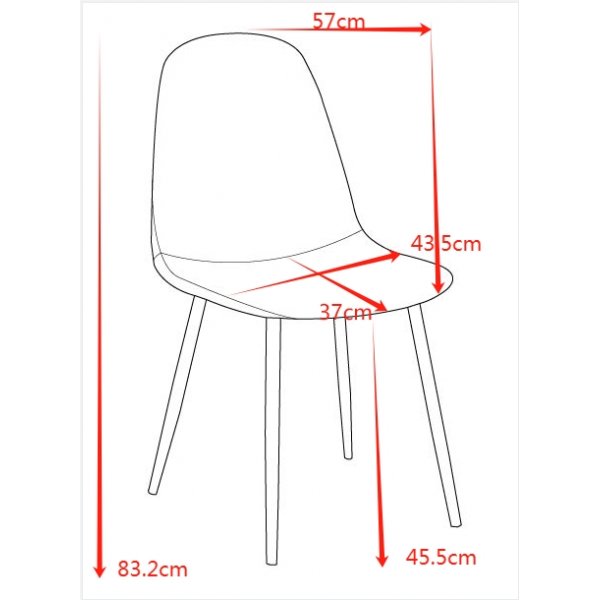 Matstolar i vinr�d sammet med svarta st�lben, 4-pack | Carisma