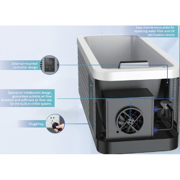 Isbad / spabad | Kyla & vrme | Temperatur: 2-40C | WiFi