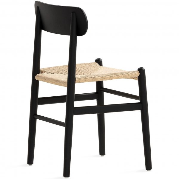 Matstol i robust trä | 2-pack | Gislöv - Svart/natur Matstol i robust trä | 2-pack | Gislöv - Svart/natur