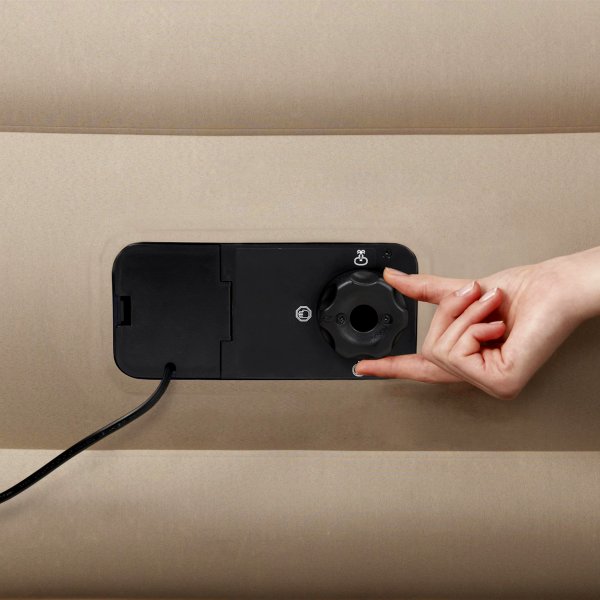 Tjock luftmadrass f�r 2 personer med inbyggd pump - Bestway Fortech Airbed Queen