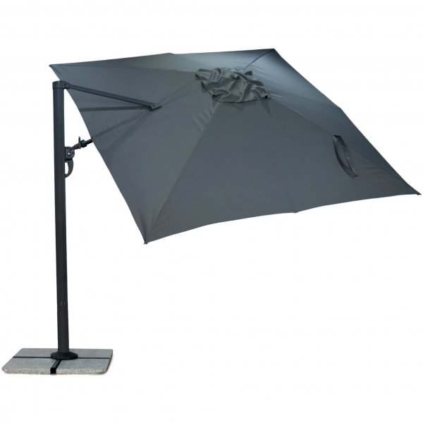 Premiumparasoll 3x3m | Fyrkantigt | Grå Premiumparasoll 3x3m | Fyrkantigt | Grå
