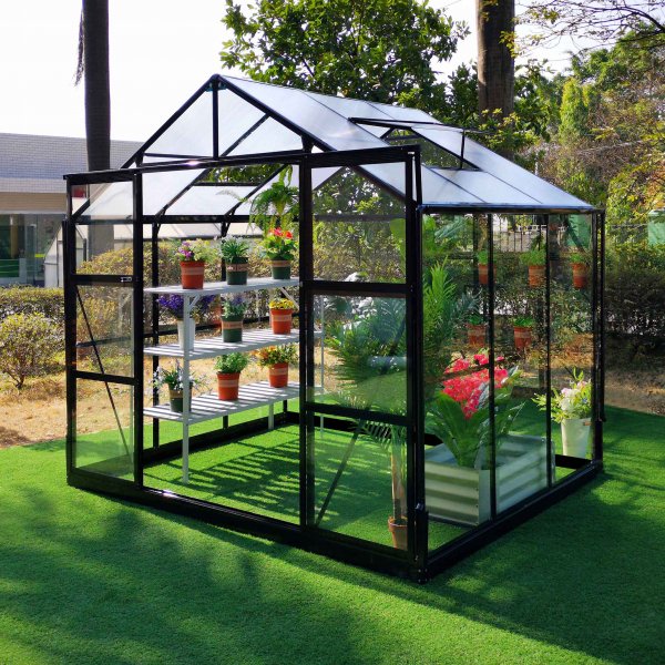 Glasväxthus 4,9m² | 4mm säkerhetsglas | 5 års stormgaranti Glasväxthus 4,9m² | 4mm säkerhetsglas | 5 års stormgaranti