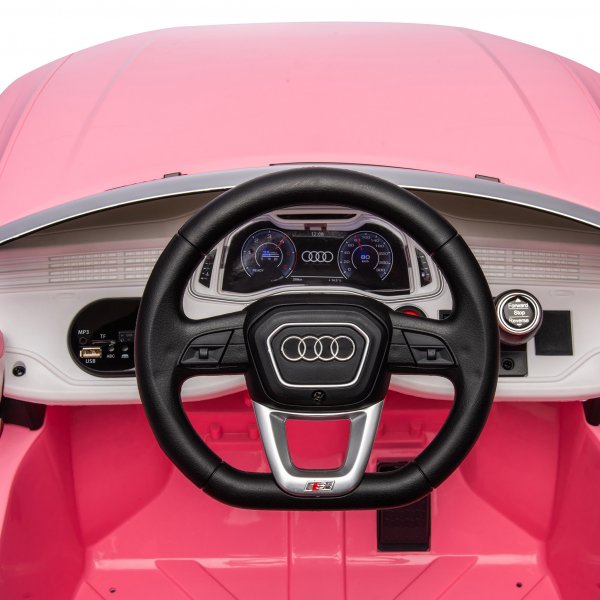 Elbil för barn Audi Q8 2x35W 12V7Ah| Rosa Elbil för barn Audi Q8 2x35W 12V7Ah| Rosa