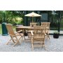 Salt� utematgrupp matbord 120x70 cm med 4 st Salt� karmstolar - Teak