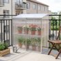 Växthus för balkong | Kanalplast | 129x58x140 cm | Aluminiumram Växthus för balkong | Kanalplast | 129x58x140 cm | Aluminiumram