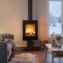 1 Braskamin 9 kW | Vedeldad kamin med glasfront | Raumo