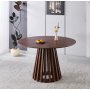 Runt matbord 120 cm i brunbetsad ek med plats f�r 4�5 personer | Inez