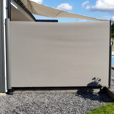 Sidomarkis 1,6x3m | Sol-, vind- och insynsskydd | Grå | Metalcraft | Sidomarkis 1,6x3m - Grå